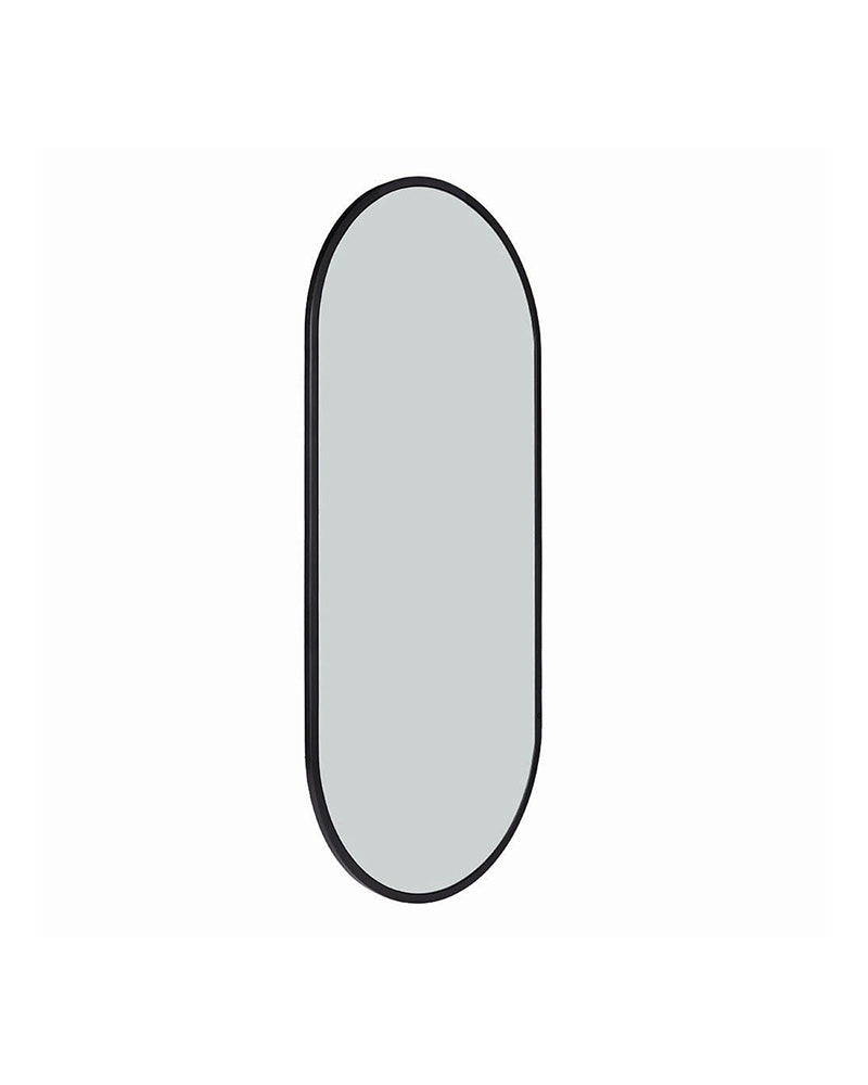 Onyx oval salonspejl Sort glashylde fra Comfortel, ovalt spejlformat i frisørudstyr til frisørsalon
